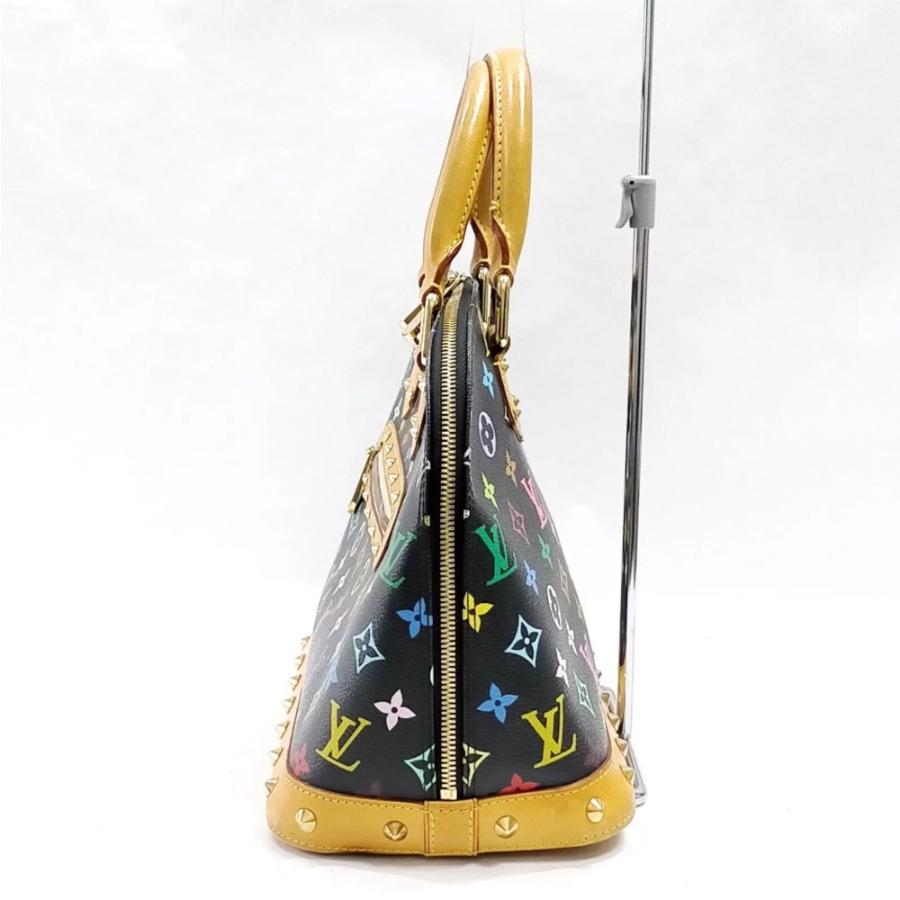 SOLD‼️Louis Vuitton LV Hand Bag Alma PM Noir Black Monogram Multicolor - Picture 3 of 8